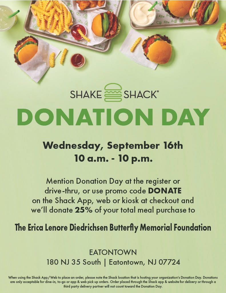 Dine & Donate for the ELDBMF at Shake Shack on 9/16